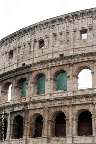 The Colosseum on a cloudy summer day in Rome