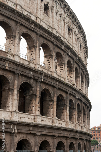 The Colosseum on a cloudy summer day in Rome