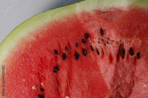 broken red watermelon texture macro