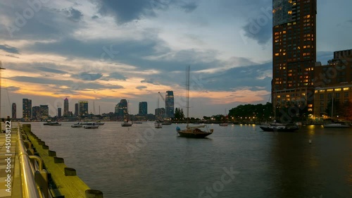 hudson river greenway pier 4k timelapse new york