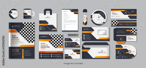 Stationary 15 in 1 pack design with creative simple shapes.