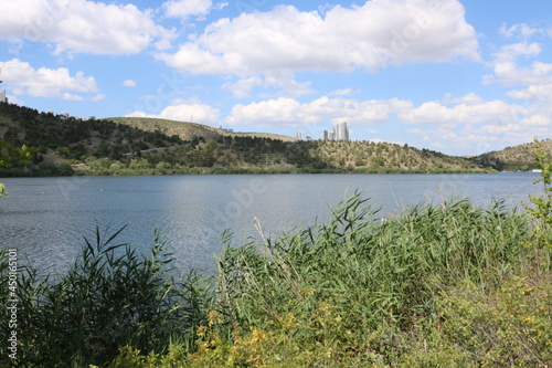 Beautiful view of Eymir lake in Ankara, Turkey.