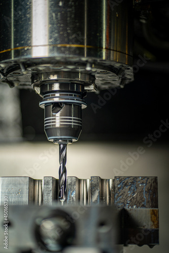 Drill in a CNC machining centre