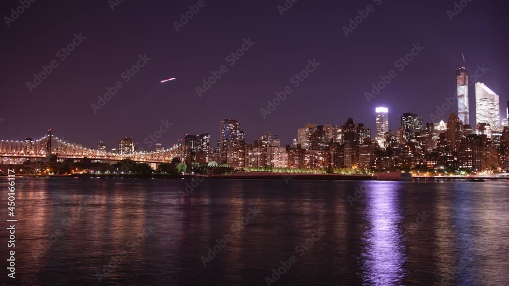 upper east side night light manhattan panorama 4k time lapse from new york upper east side night light manhattan panorama 4k time lapse from new york