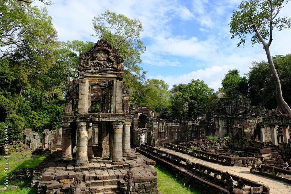 Obraz premium Cambodia Krong Siem Reap Angkor Wat - Preah Khan Temple Library
