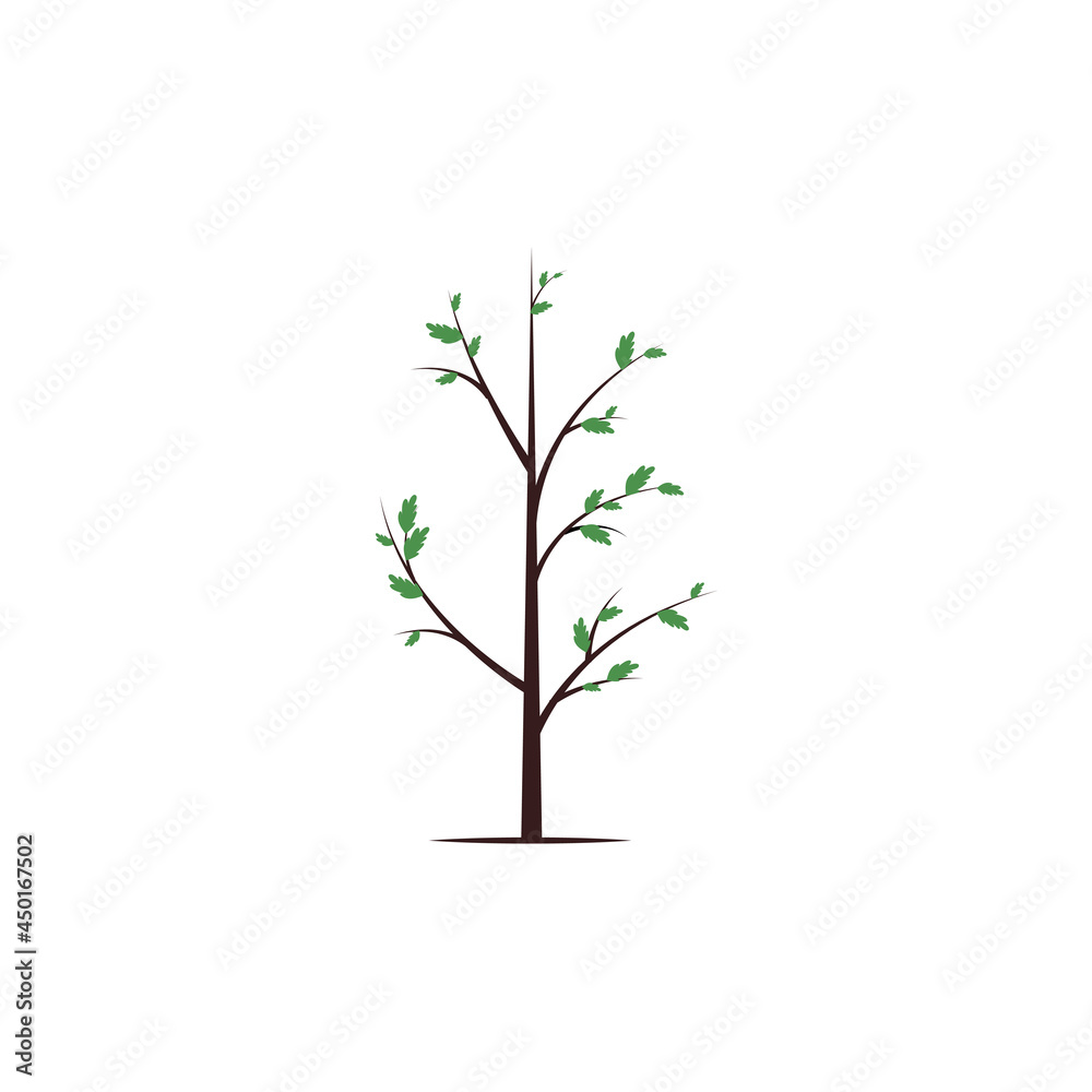 Green Tree with Roots. Vector Illustration.
Green Tree with Roots. Vector Illustration.