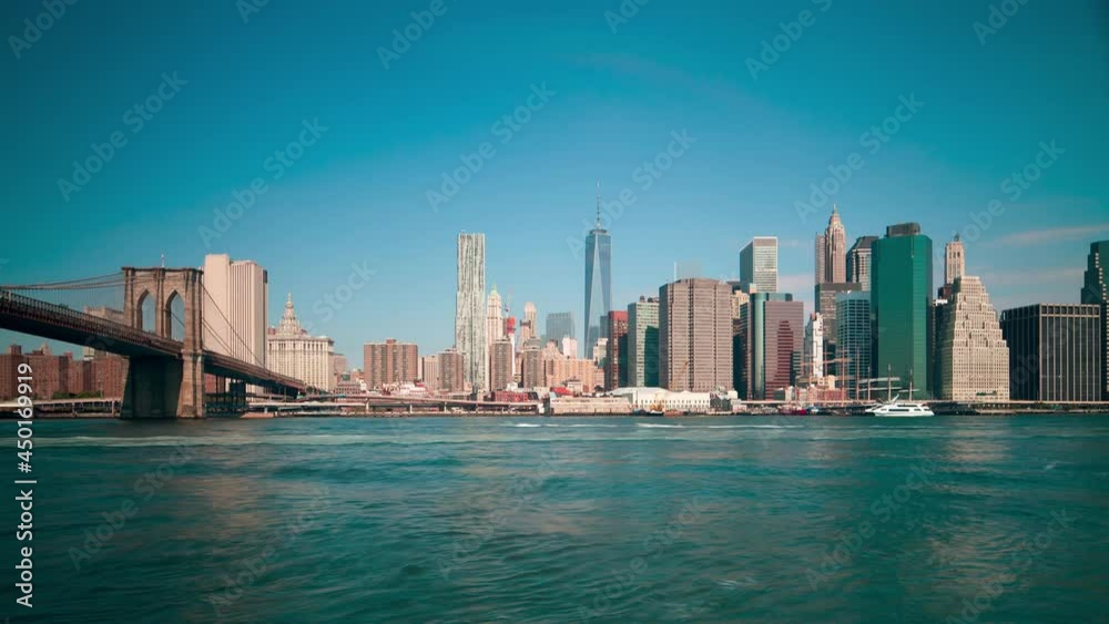 manhattan bay with brooklyn bridge 4k time lapse from new york manhattan bay with brooklyn bridge 4k time lapse from new york