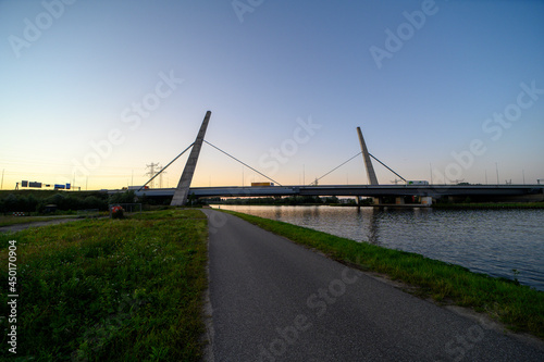The Muidenbrug bridge on a summer evening