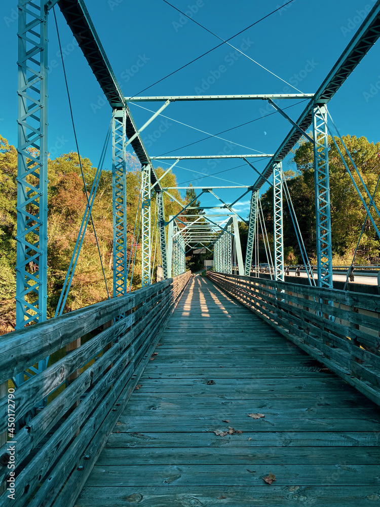 Obraz premium Steel Bridge over the River