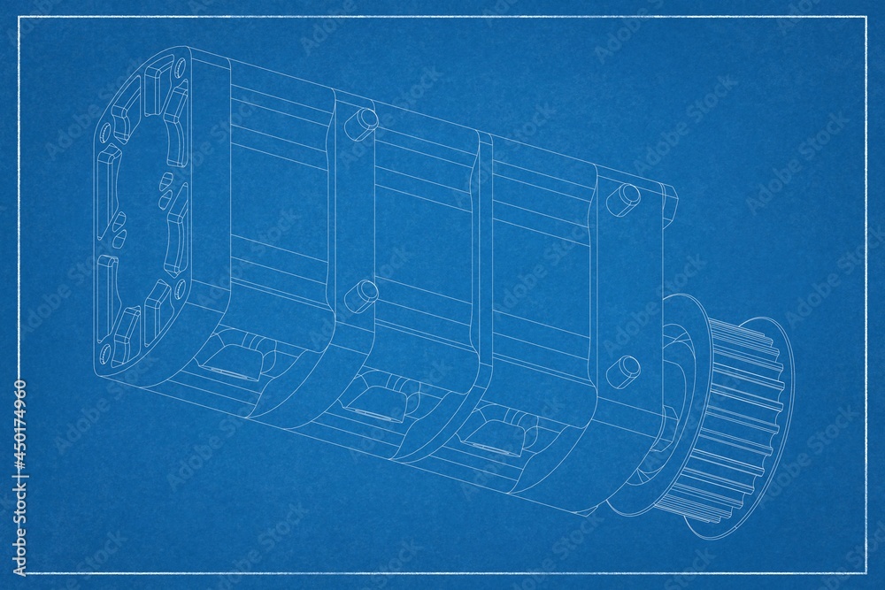 A 3d illustration of a scavenge pump. A 3d illustration of a scavenge pump.