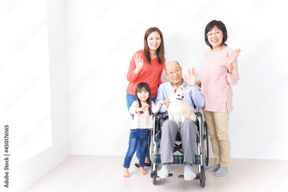 幸せな家族の集合写真 幸せな家族の集合写真