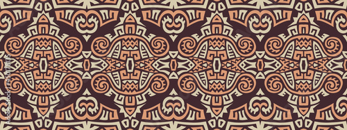 Abstract Ethnic Vector Seamless Pattern. Trendy boho tile. African textile design. Scandinavian ornament. Perfect for wallpaper, cloth, wrapping paper and other endless fill.