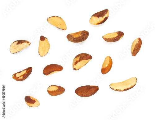 Brazilian nut isolated on white