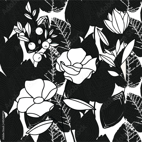 flor, floral, dechado, vector, hojas, ilustración, naturaleza, designio, rosa, arte, fábrica, decoraciones, antique, empapelar, primavera, verano, bocetos, adorno, boceto, cardar, florecer, boda, esti