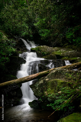 Fototapeta Naklejka Na Ścianę i Meble -  Lower Spruce Flats Falls in the Smoky Mountains