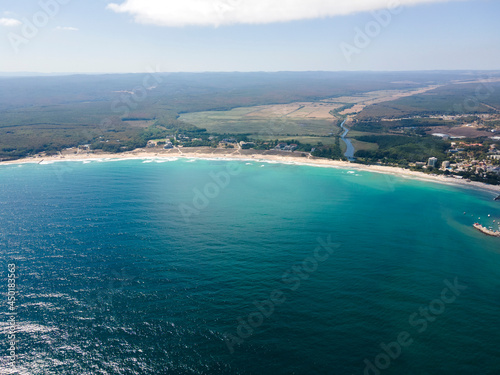 Aerial view of South Beach of Primorsko, Bulgaria