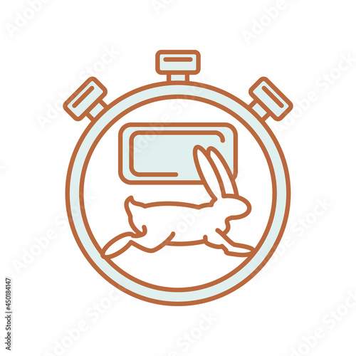 rabbit in a stopwatch
