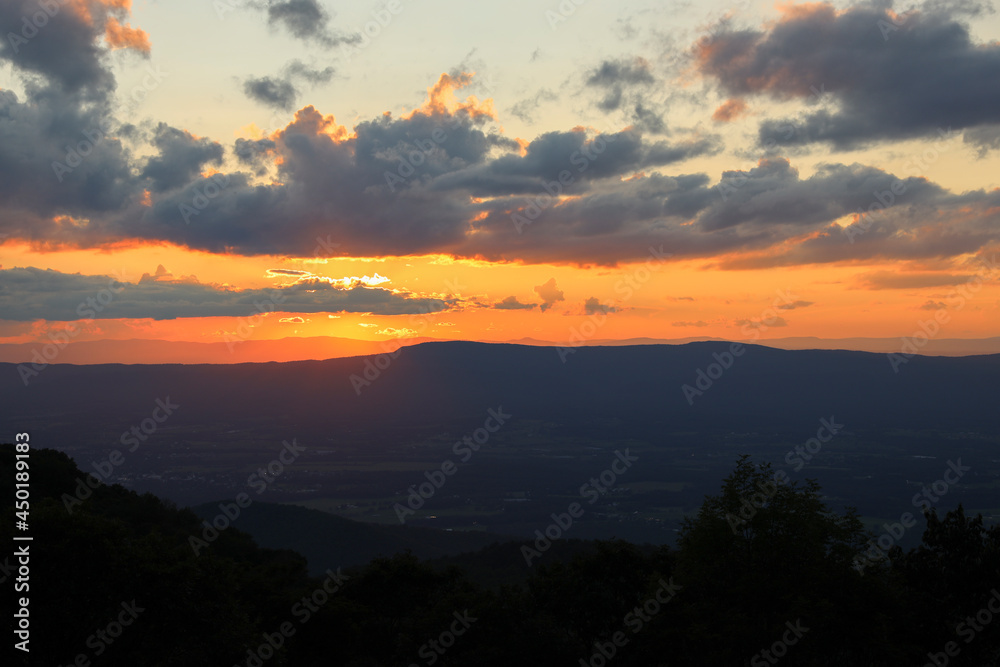 Shenandoah Valley National Park Sunset Virginia Shenandoah Valley National Park Sunset Virginia