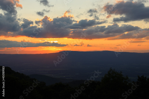 Shenandoah Valley National Park Sunset Virginia