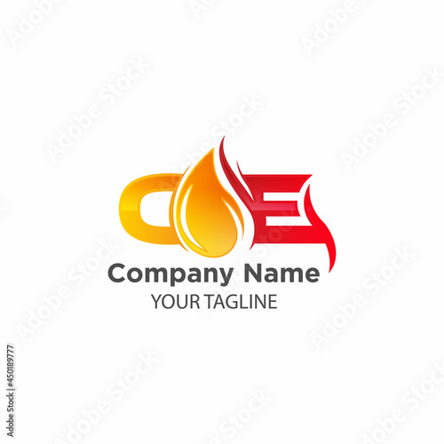 gas logo design vector , flame illustration on white background.