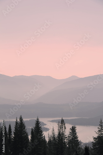 Sunrise in the colorado mountains