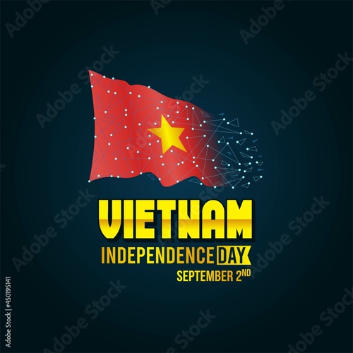 Happy Vietnam Independence Day Vector Illustration. Suitable for greeting card, poster and banner.