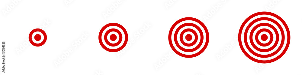 Conjunto de icono de tiro al blanco. Concepto de deporte y disciplina. ilustración vectorial Conjunto de icono de tiro al blanco. Concepto de deporte y disciplina. ilustración vectorial