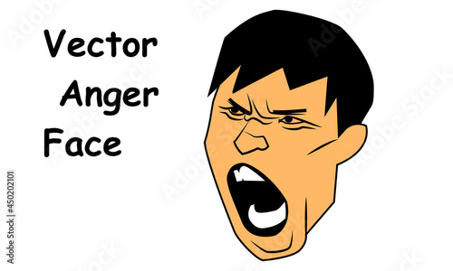 Portrait of an angry guy yelling at someone 