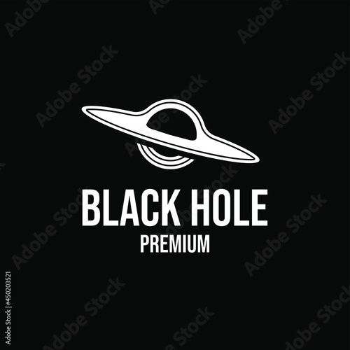 Black hole logo icon design vector illustration