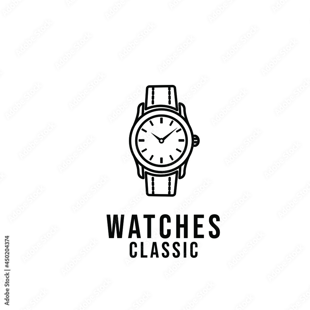 Watch classic logo icon design vector illustration Watch classic logo icon design vector illustration