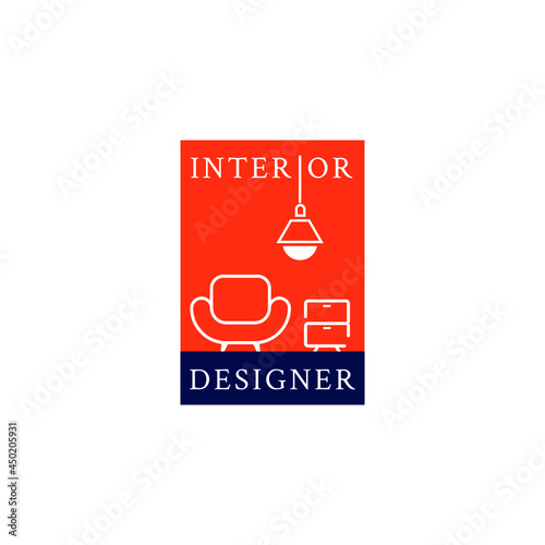 Interior furniture logo design concpt.