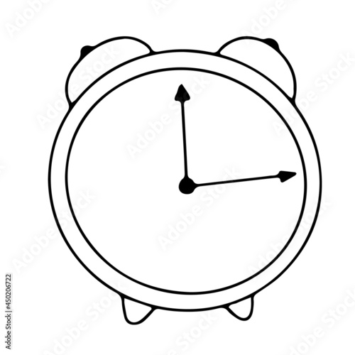 Vector illustration of an alarm clock, clock