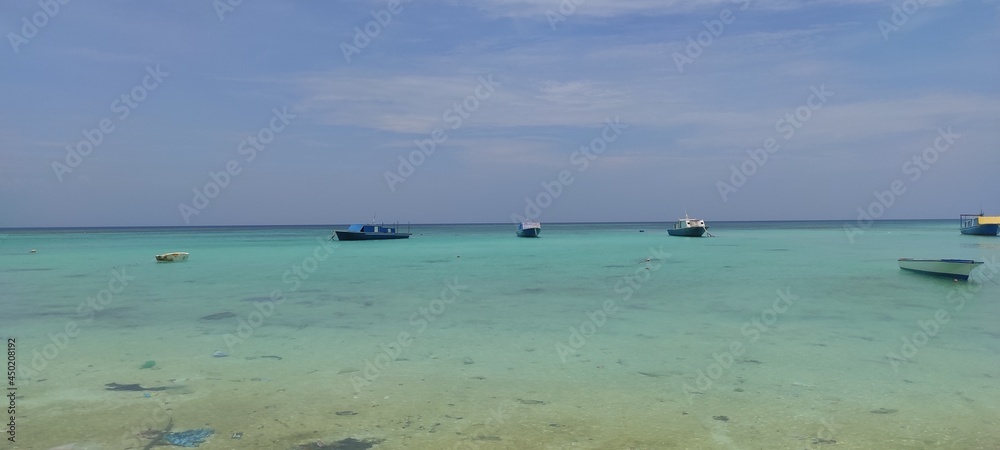 Turquoise Sea View with Blue Sky