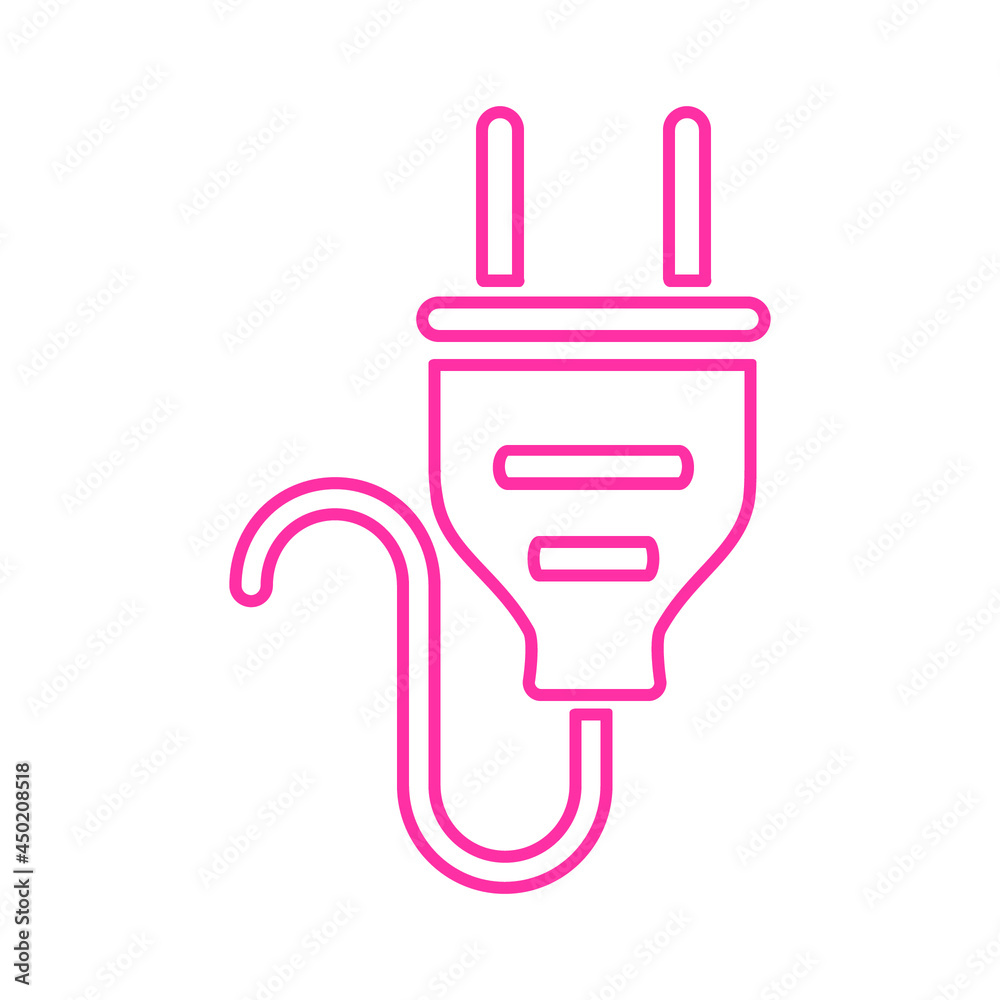 plug cable icons symbol vector elements for infographic web