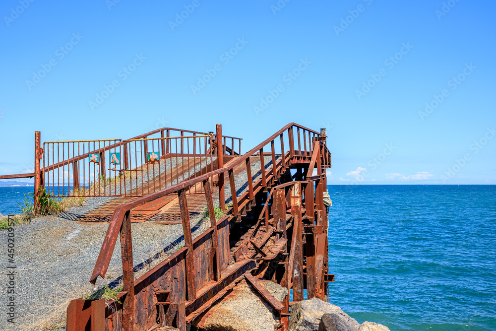 夏の炭鉱跡群 桟橋跡 福岡県北九州市 Summer coal mine ruins Pier trace Fukuoka-ken Kitakyusyu city 夏の炭鉱跡群 桟橋跡 福岡県北九州市 Summer coal mine ruins Pier trace Fukuoka-ken Kitakyusyu city