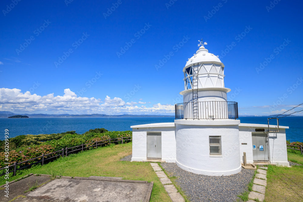 夏の部埼灯台　福岡県北九州市　Hesaki Lighthouse in summer Fukuoka-ken Kitakyusyu city