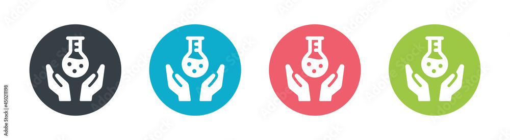 Chemical flask icon symbol of lab. Experiment flasks concept Chemical flask icon symbol of lab. Experiment flasks concept