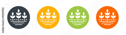 Agriculture field icon vector