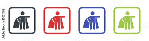Superhero icon vector illustration.