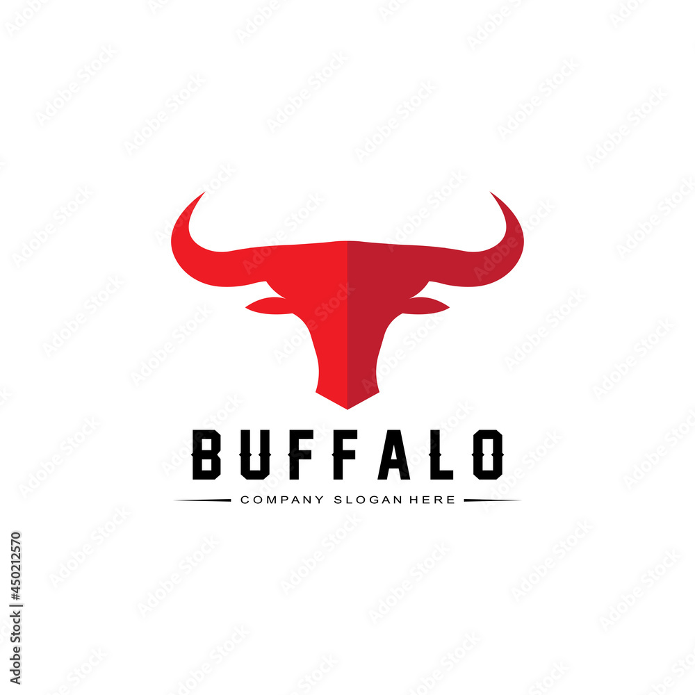 Bison Bull Buffalo Logo Vector Icon,Farm Animal Vintage Retro Logo design Bison Bull Buffalo Logo Vector Icon,Farm Animal Vintage Retro Logo design