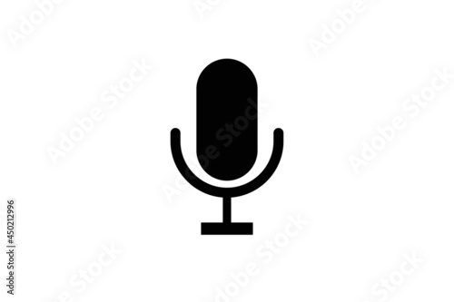 Microphone vector icon on white background. 