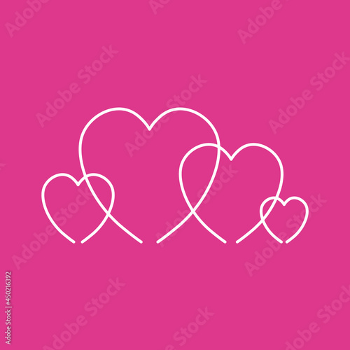 Valentine heart symbol design of valentine, wedding day card of romantic, love theme. Vector illustration © bebuntoon