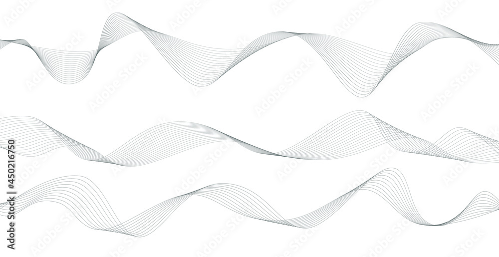 Abstract wavy stripes on a white background isolated. Wave line art, Curved smooth design. Vector illustration EPS 10. Abstract wavy stripes on a white background isolated. Wave line art, Curved smooth design. Vector illustration EPS 10.