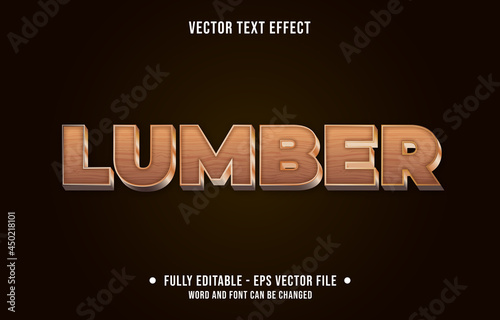 Editable text effect gradient wood style