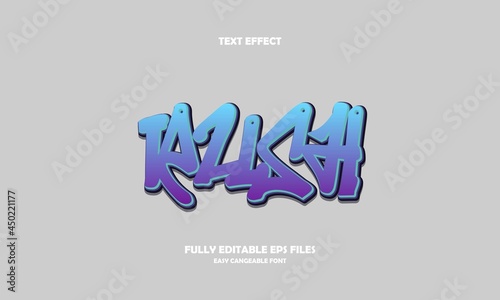 rush style editable text effect