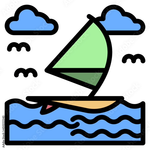 windsurf line icon