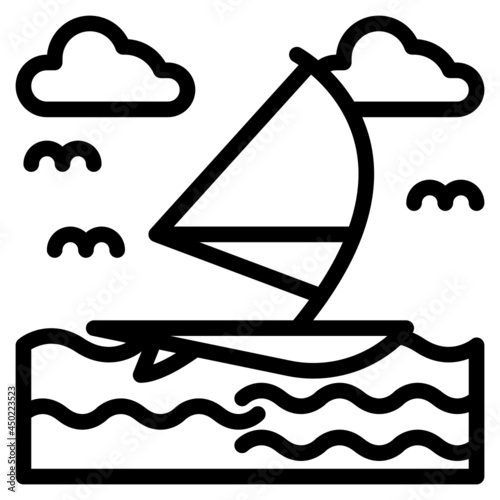 windsurf line icon