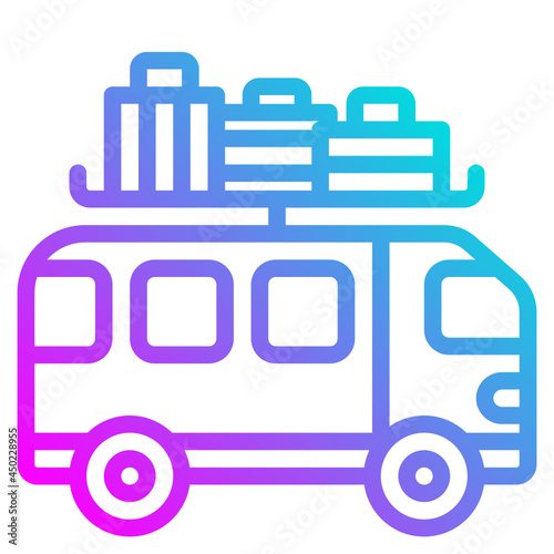 camper gradient icon