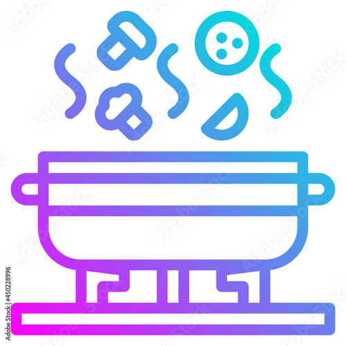 cooking gradient icon