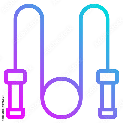 skipping rope gradient icon